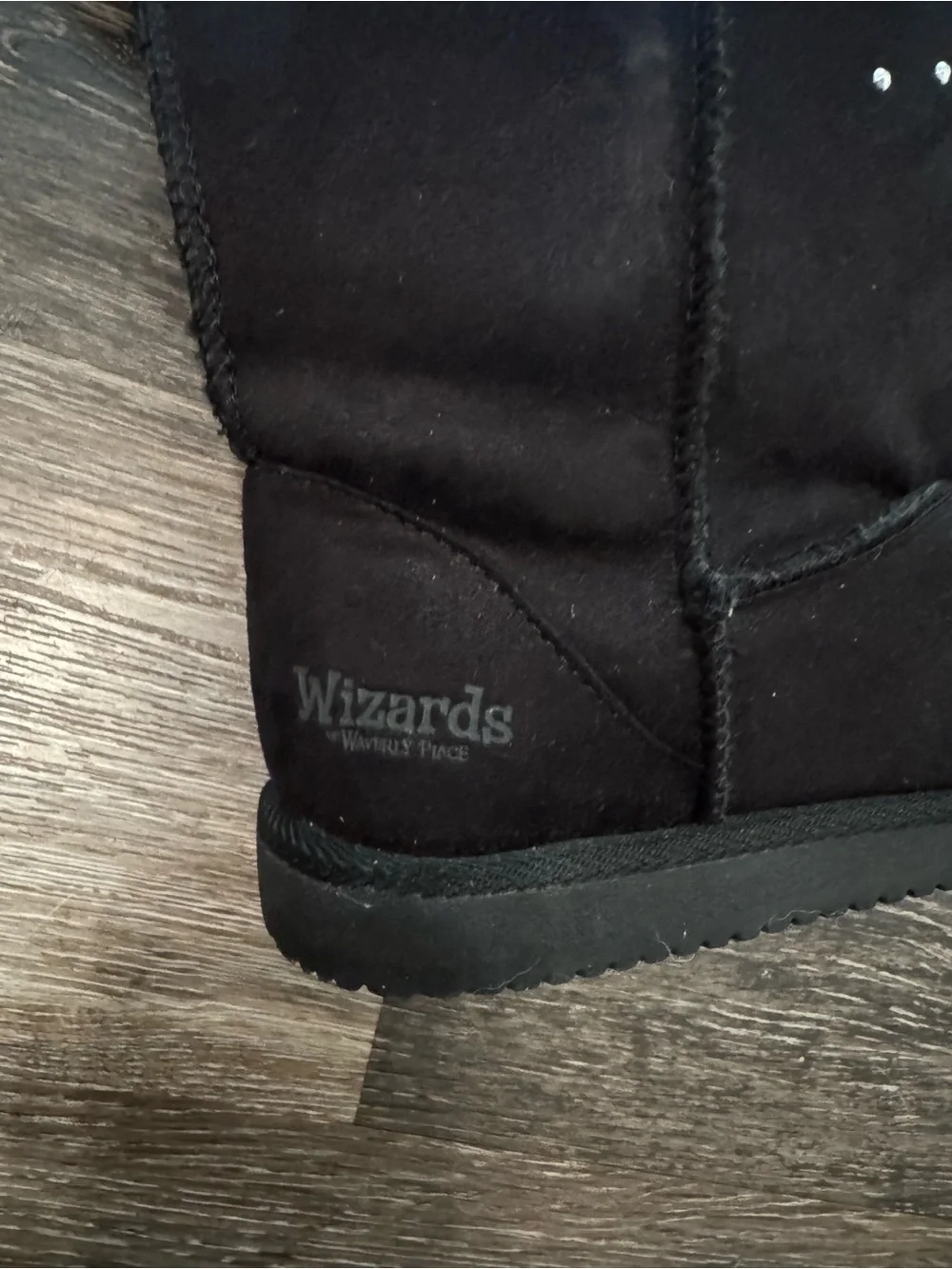 Kids Wizards of Waverly Place Black Faux Fur Boots - Kids 5.5